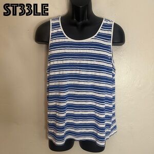 Steele Striped Burnout Tank Top XL Gently worn 50% cotton/50% polyester